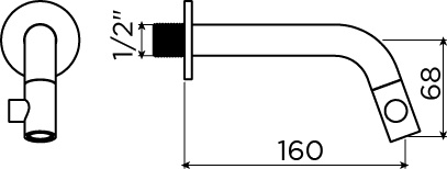 Kaldur cold water tap PVD
