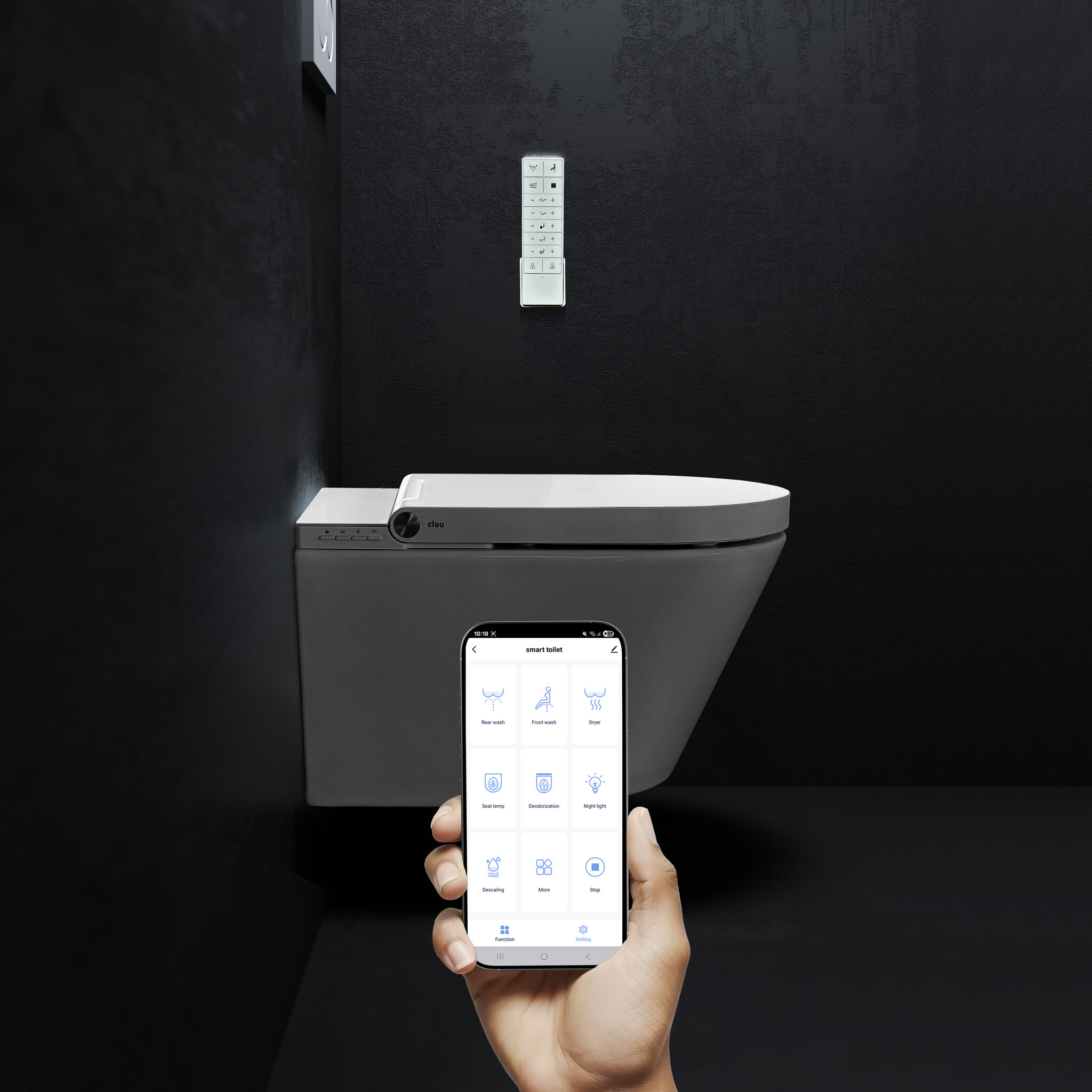 Clever Couvercle de sèche-air pour WC-douche Clever