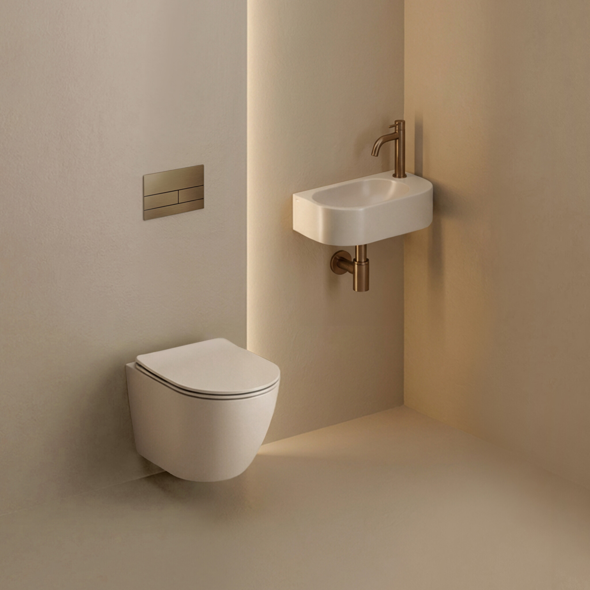 InBe rimless toilet InBe 3, with toilet seat with cover