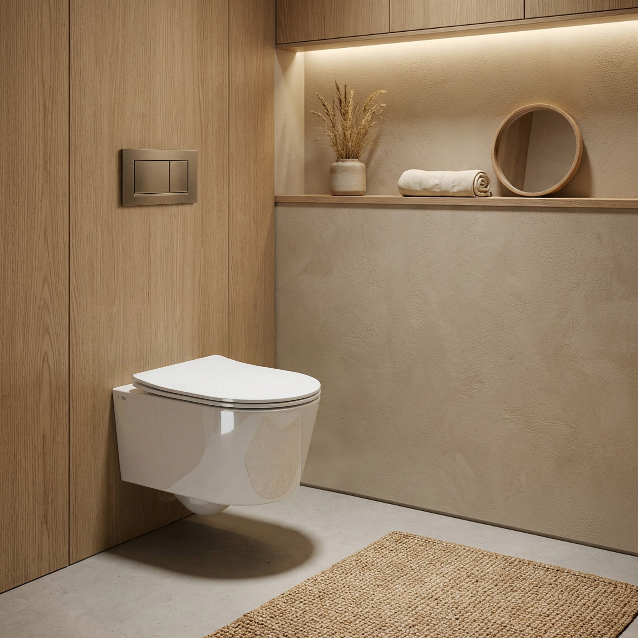 InBe InBe 1 toilette, à suspendre, 49cm, avec chasse d'eau vortex