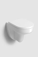 InBe InBe 2 toilet met zitting, 53cm, zichtbare montage, wit, turbo flush