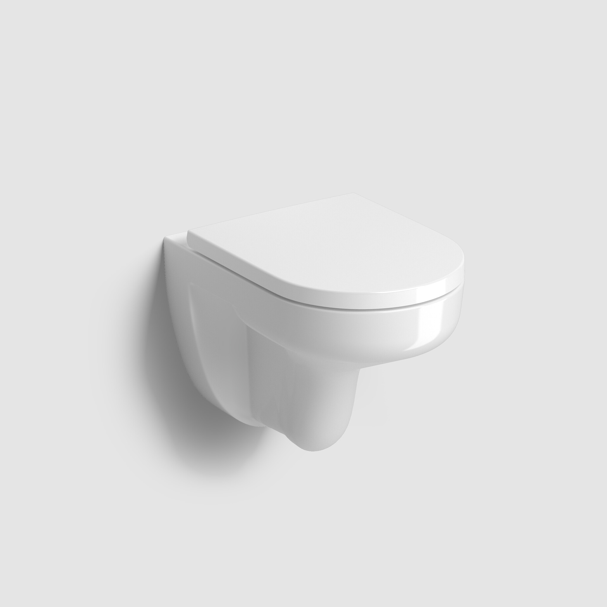 InBe InBe 2 toilet met zitting, 53cm, zichtbare montage, wit, turbo flush