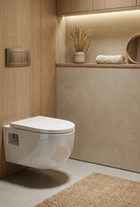 InBe InBe 4 toilet met zitting, 54cm, zichtbare montage, wit, turbo flush