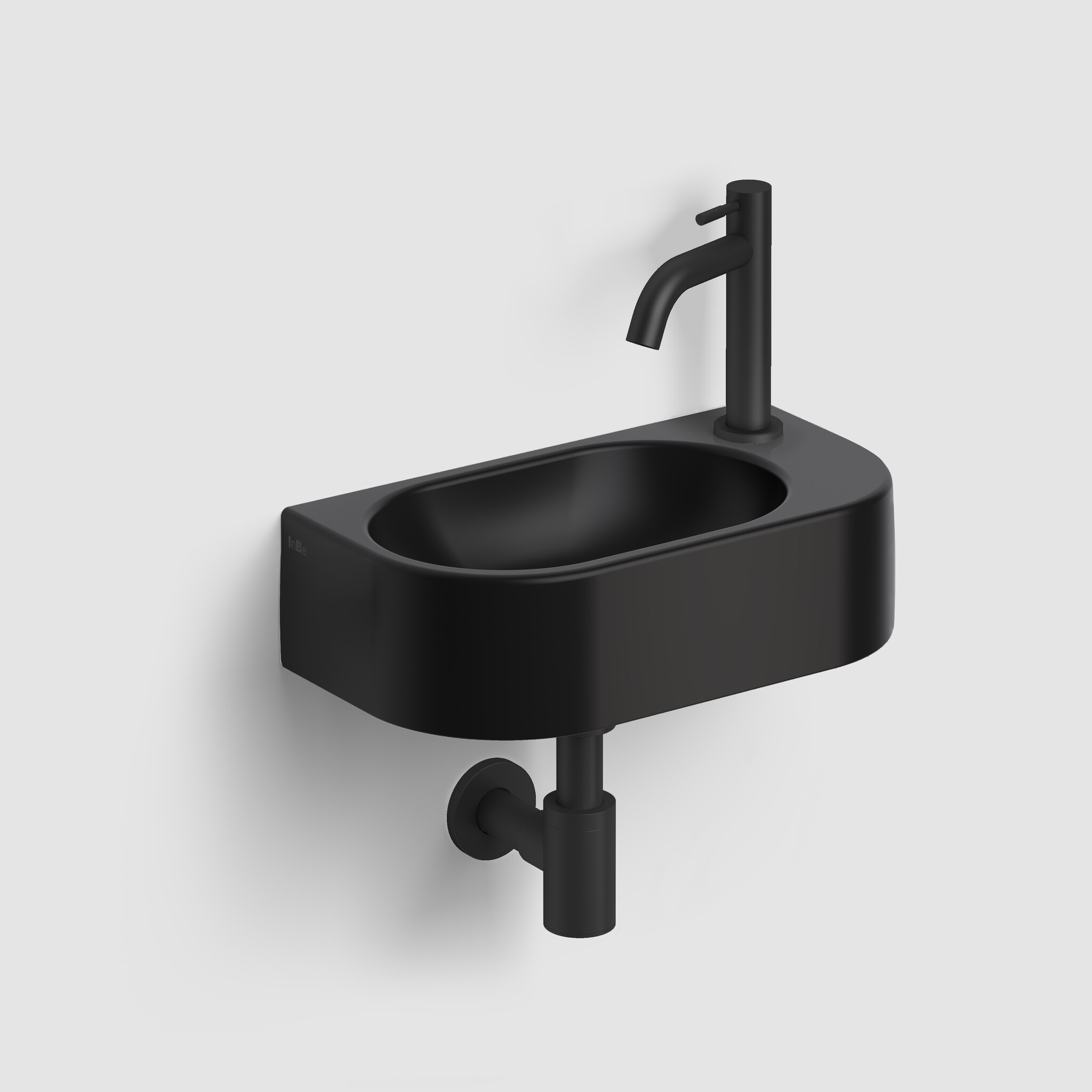InBe InBe 7 fontein, met kraangat, zonder plug, wit keramiek