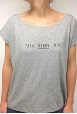 Organic t-shirt: Talk nerdy to me - Ecru Nappy Mandarine