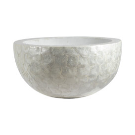 Bowl Capiz Mother of Pearl White  D56 H27