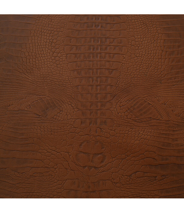 Exclusive leather tray croco print Cognac L60 B60 H6