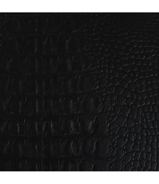 Exclusieve leren dienblad croco print Zwart L80 B80 H6
