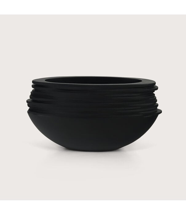 Pot Roza Oval Black Matt L50 W20 H25