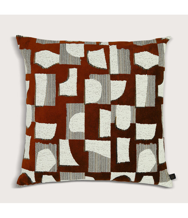 Kussen Nagano Oranje Wit L60 B60