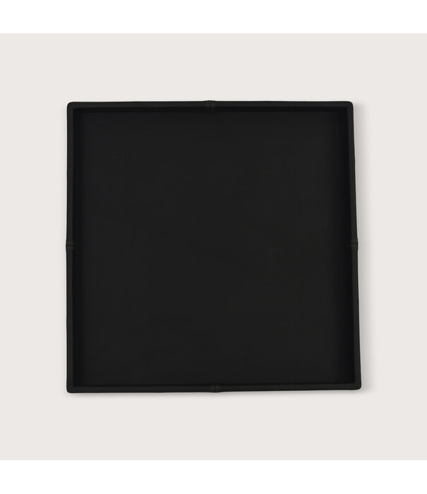 Exclusieve leren dienblad glad Donkerbruin L60 B60 H6