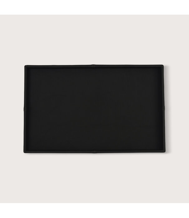 Exclusive leather tray smooth Dark brown L50 W80 H6