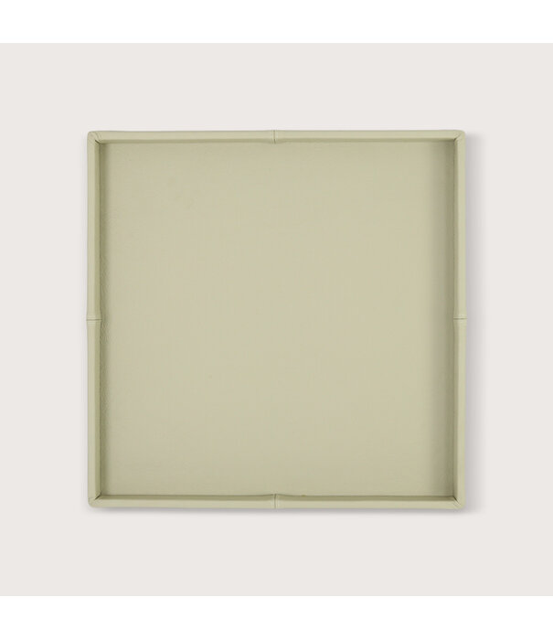 Exclusive leather tray smooth Cream L60 B60 H6