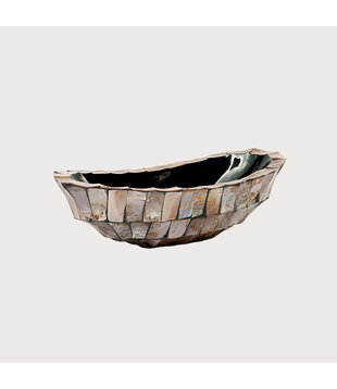 Schuit ovaal Mother of pearl Bruin L46 B20 H13