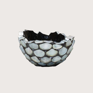 Schaal Mother of Pearl Zilver Round Shell D40 H24