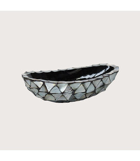 Barge oval Mother of pearl Silver L46 W20 H13