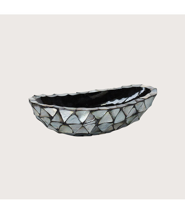 Schuit ovaal Mother of pearl Zilver L46 B20 H13