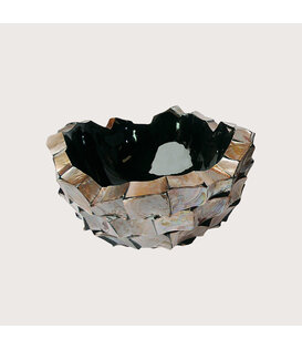 Bowl Mother of pearl Brown D70 H36