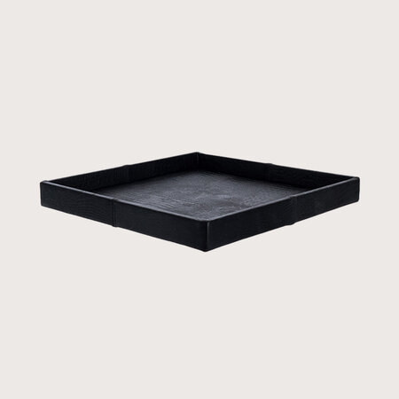 Exclusive leather tray croco print