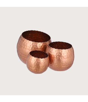 Tealight Sev L Copper D20.5 H18