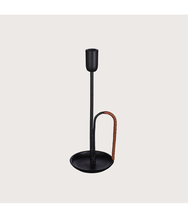 Candlestick Felix Black D13.5 H36.5