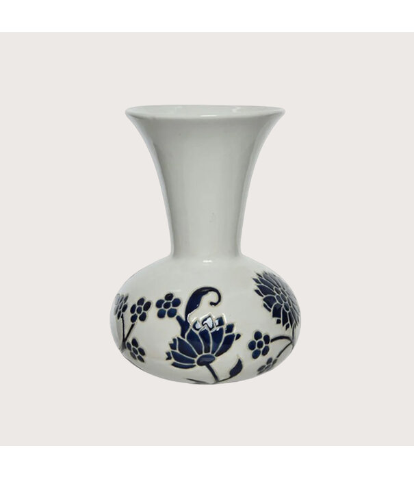 Vase Ello White/Blue D21 H30