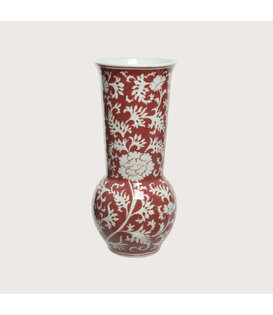 Vaas Roza Rood/Wit D19 H41