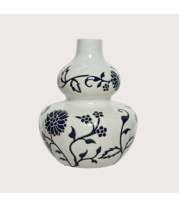 Vase Elly White/Blue D27 H32