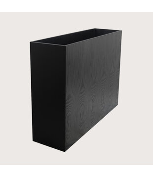 Roomdivider oak Zwart houtnerf L120 B35 H90 D25