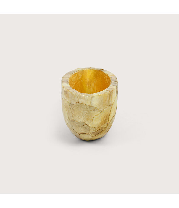 Pot Capiz Oval Gold L40 W15 H16