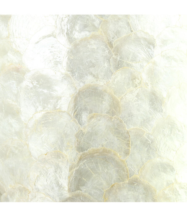 Pot Capiz High Oval Pearl White L81 W31 H46