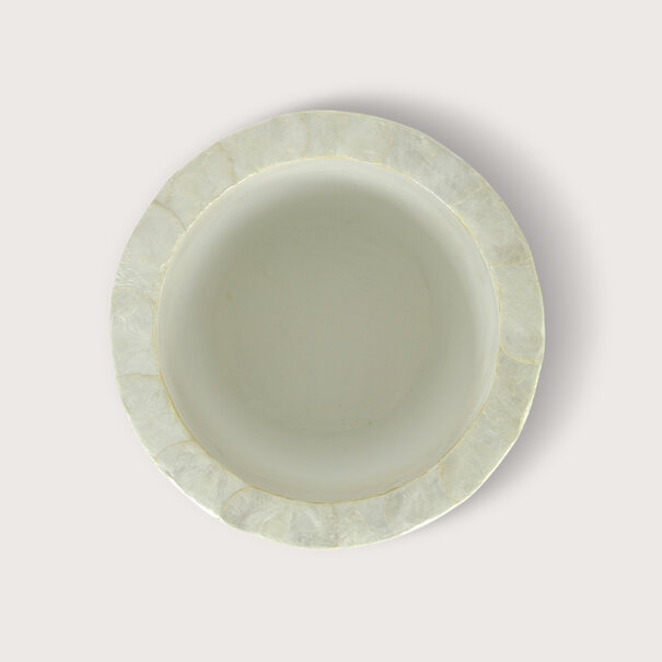 Pot Capiz Pearl White D52 H152