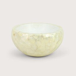 Bowl Capiz Mother of Pearl White D40 H20