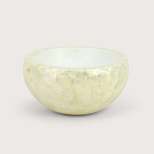 Bowl Capiz Mother of Pearl White  D40 H20