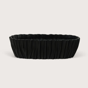 Pot Folds Oval Black L70 W26 H20