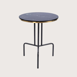 DEVIL Ø40 H50 - Marble glass Black - Black leg-Edge