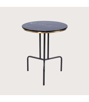 DEVIL Ø40 H50 - Marble glass Zwart - Zwart leg-Edge