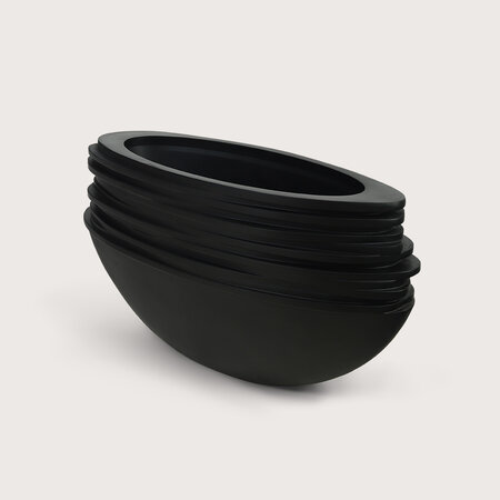 Pot Roza Ovaal Black L80 B32 H40