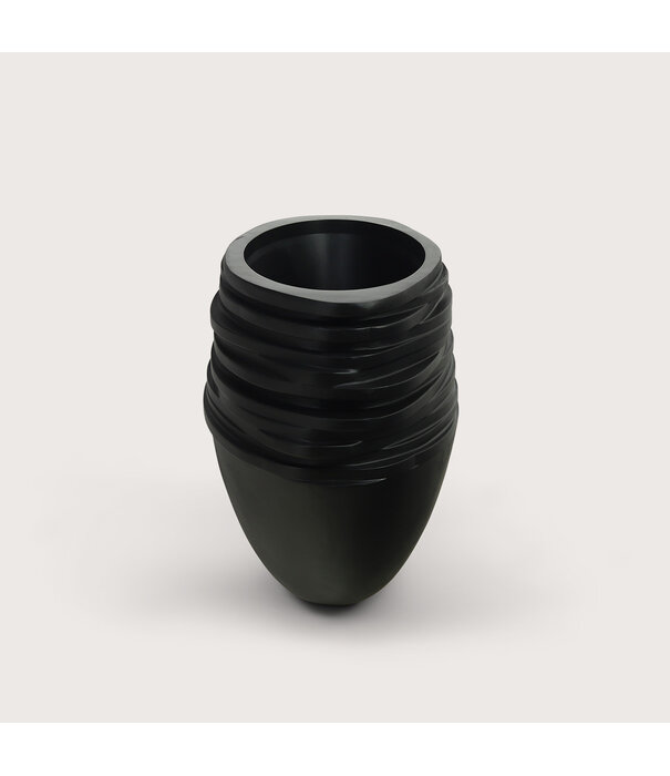 Pot Roza Ovaal Zwart Mat L80 B32 H40