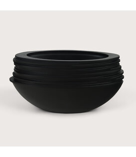 Pot Roza Ovaal Zwart Mat L80 B32 H40