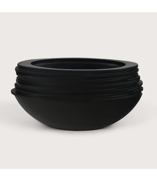 Pot Roza Oval Black Matt L80 W32 H40