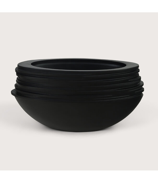Pot Roza Oval Black Matt L80 W32 H40