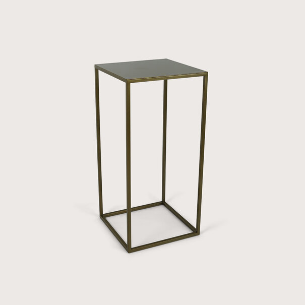 Table frame fine incl. leaf Warm Gold L38 W38 H80