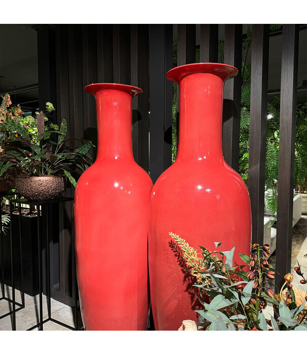 Vase Red H222 Pot & Vaas EXCLUSIVES