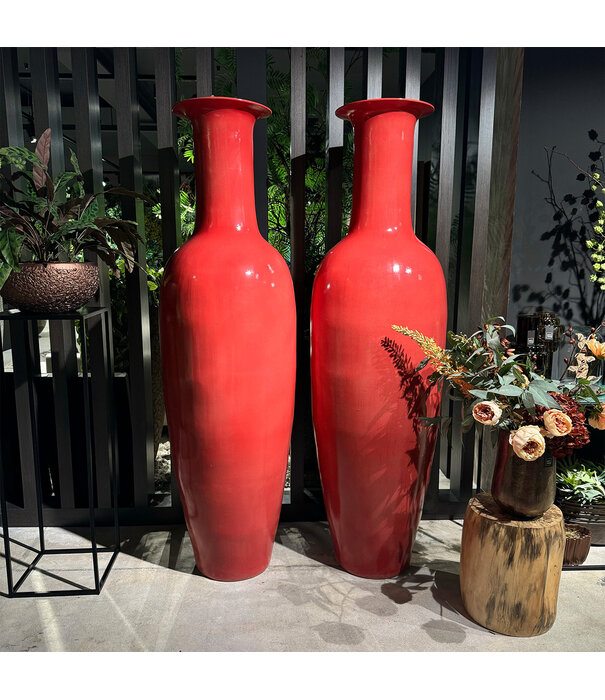 Vase Red H222 Pot & Vaas EXCLUSIVES