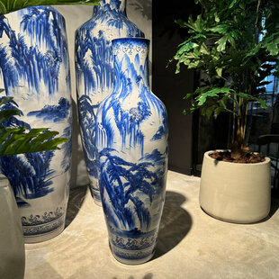 Vase Blue/White  H137 Pot & Vase EXCLUSIVES