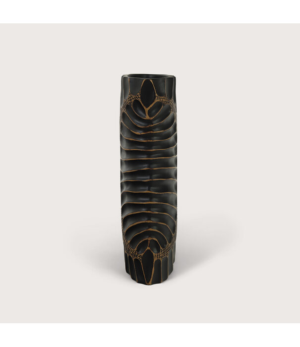 Oval Vase Esma Brown L22 W10.5 H36