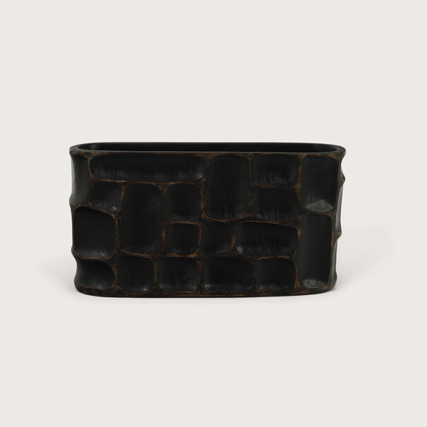 Oval Pot Coco Brown S L40.5 W11 H20.5
