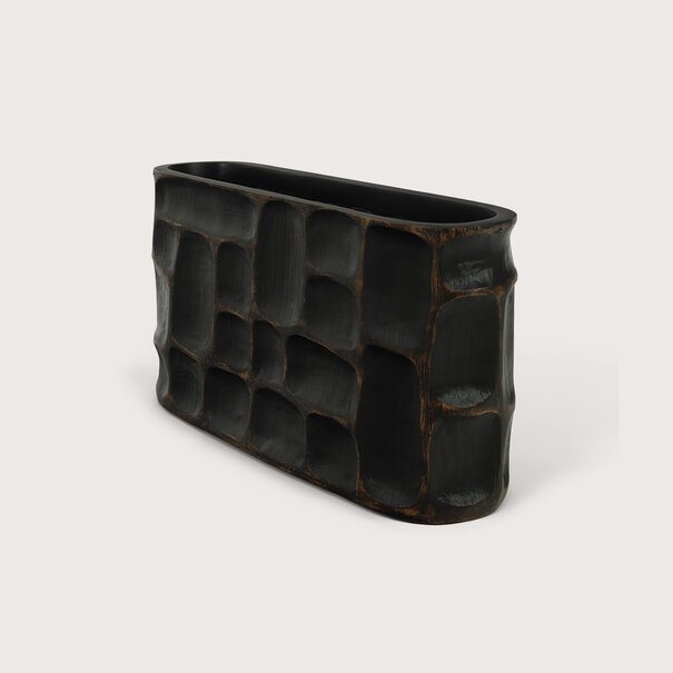 Oval Pot Coco Brown S L40.5 W11 H20.5