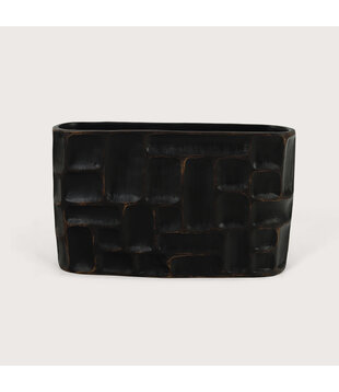 Oval Vase Coco Brown L L51 W12.5 H30.5